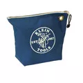 Klein Tools 10 in. x 3.5 in. x 8 in. Canvas Zipper Consumables Tool Pouch - Blue - 5539BLU
