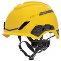 MSA V-Gard H1 Fas-Trac III Pivot Trivent ANSI EN12492 Safety Helmet -Yellow - 10194787