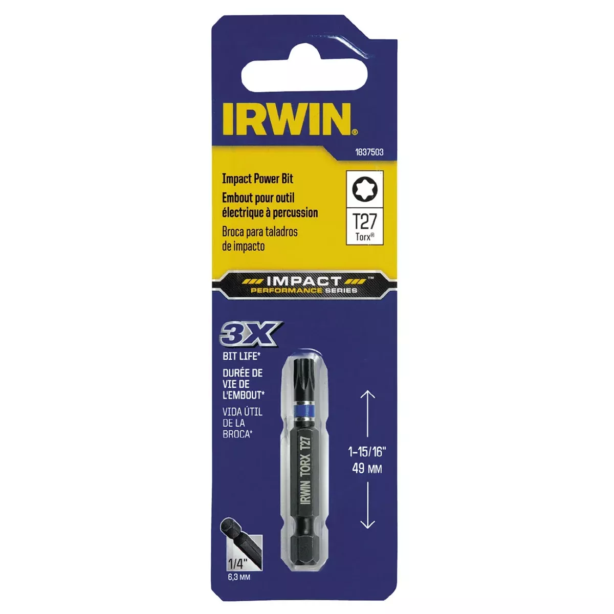 Power Bit P27 x 2 in. OAL HAN1837503 Hanson
